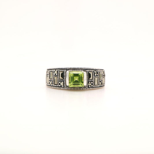 Marcasite Band with period  in Silver