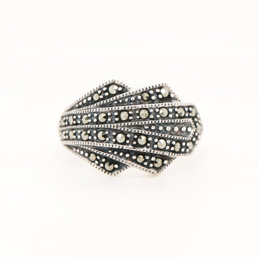 Marcasite Fan ring in Sterling Silver.