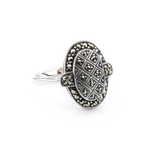 Art deco ring in Marcasite and Sterling silver