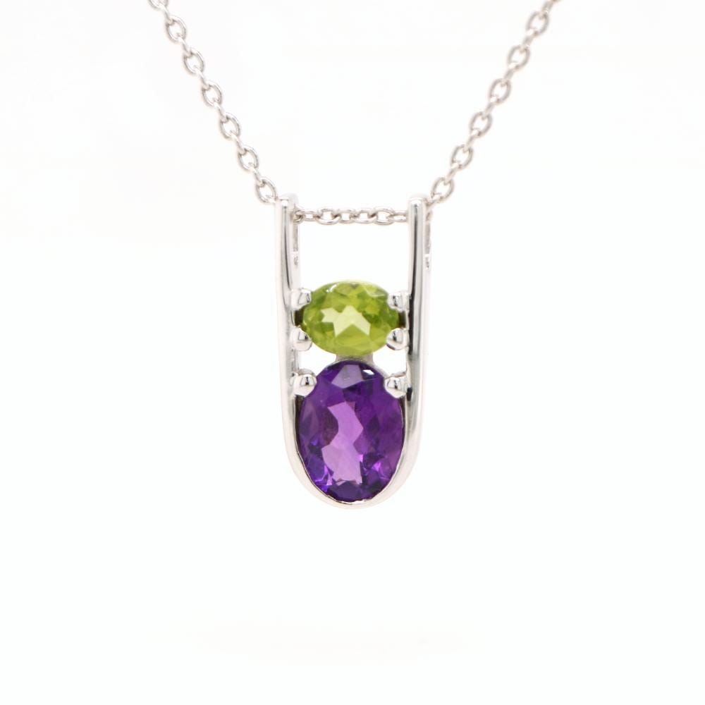 Mother and Child birthstone pendant