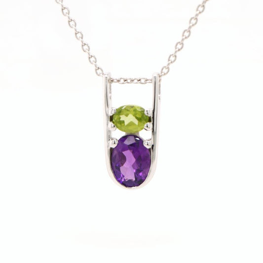 Mother and Child birthstone pendant