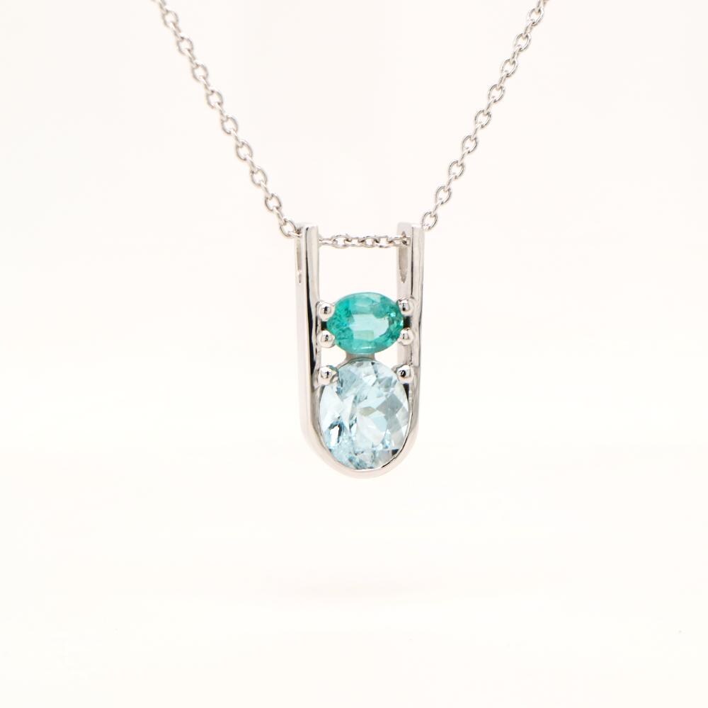 Mother and Child birthstone pendant