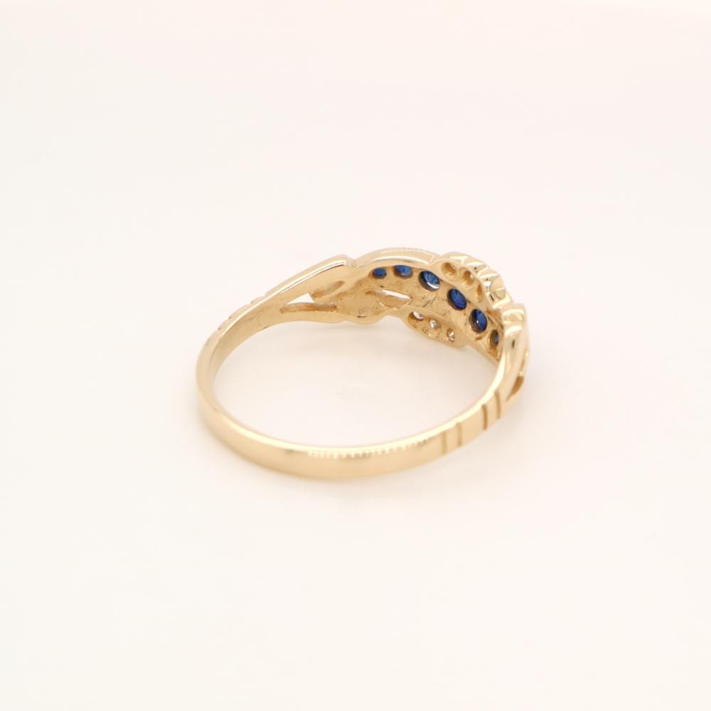 9ct Gold sapphire and Diamond Eternity Ring