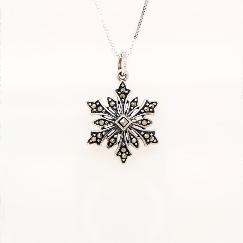 Snowflake pendent in sterling silver and Marcasite, Made for her