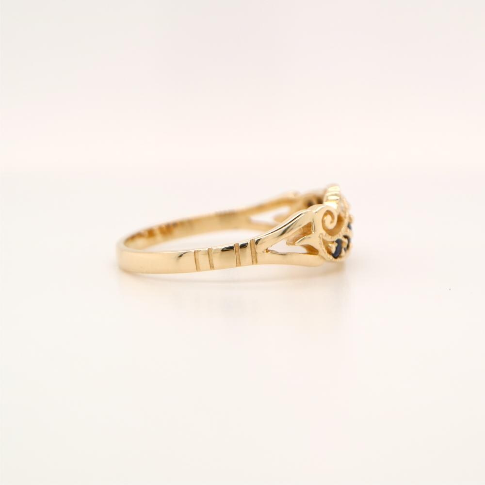 9ct Gold sapphire and Diamond Eternity Ring
