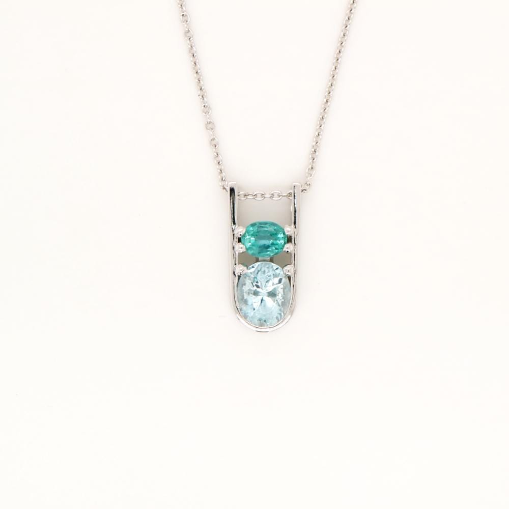 Mother and Child birthstone pendant