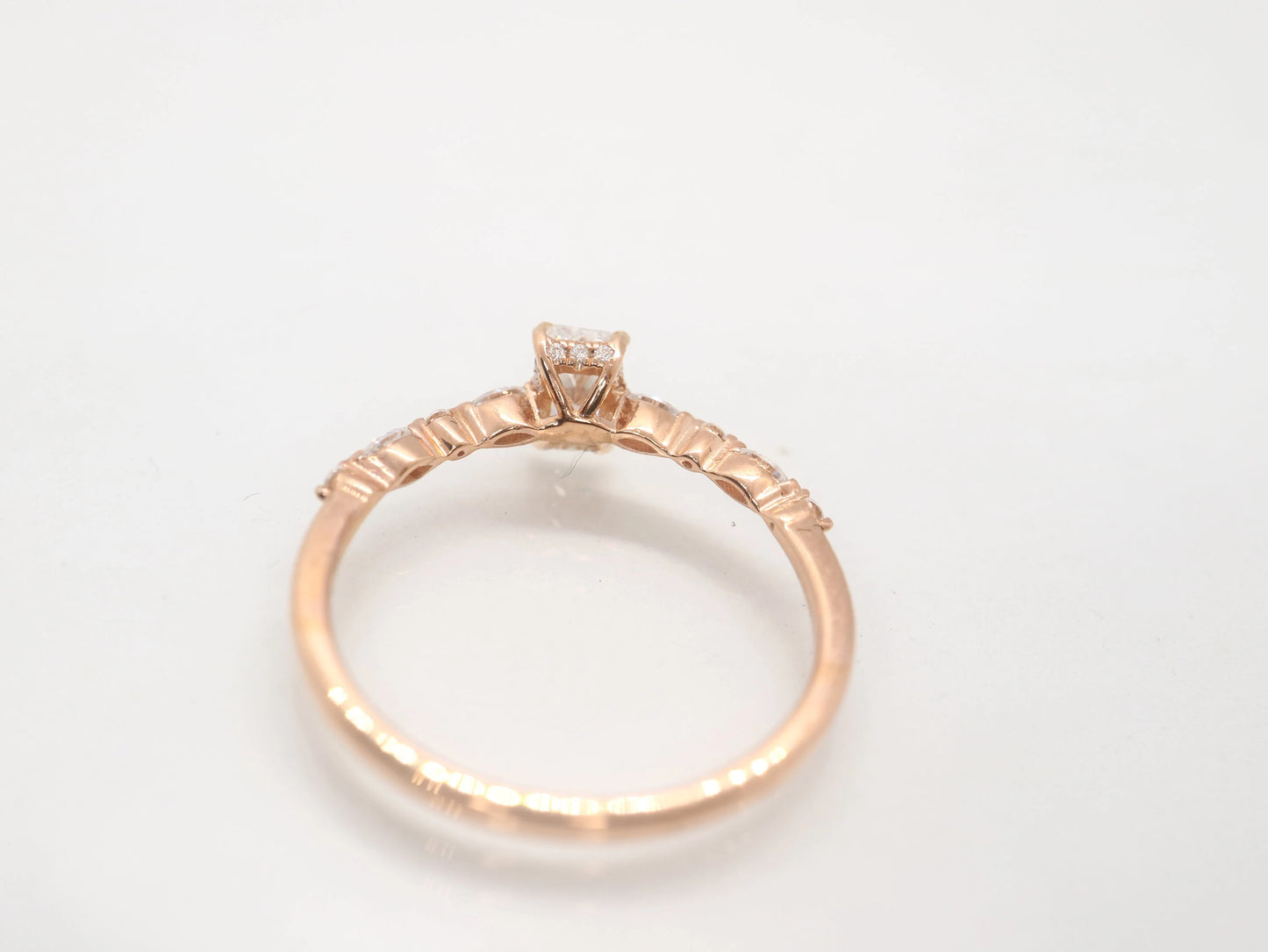 Lab grown diamond engagement ring, cluster diamond wedding ring