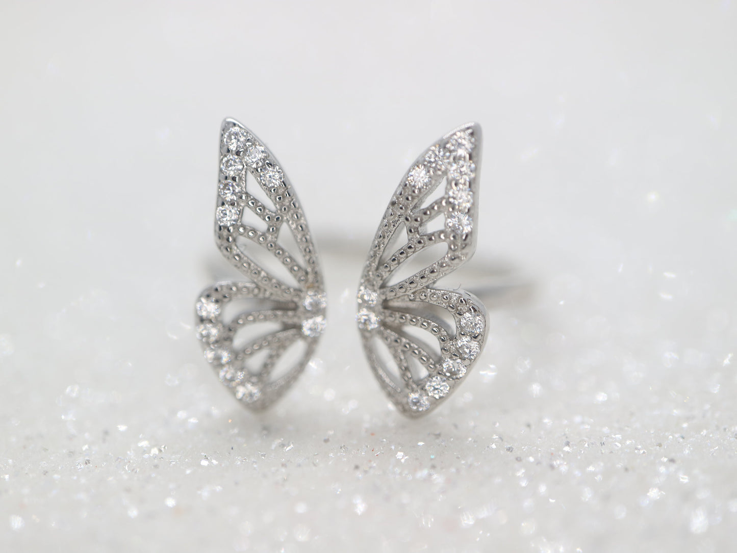 Butterfly rings, Sterling silver butterfly ring, Stackable ring, Cluster ring, Dainty ring, Open ring, Graduated gift, Gift for mom
