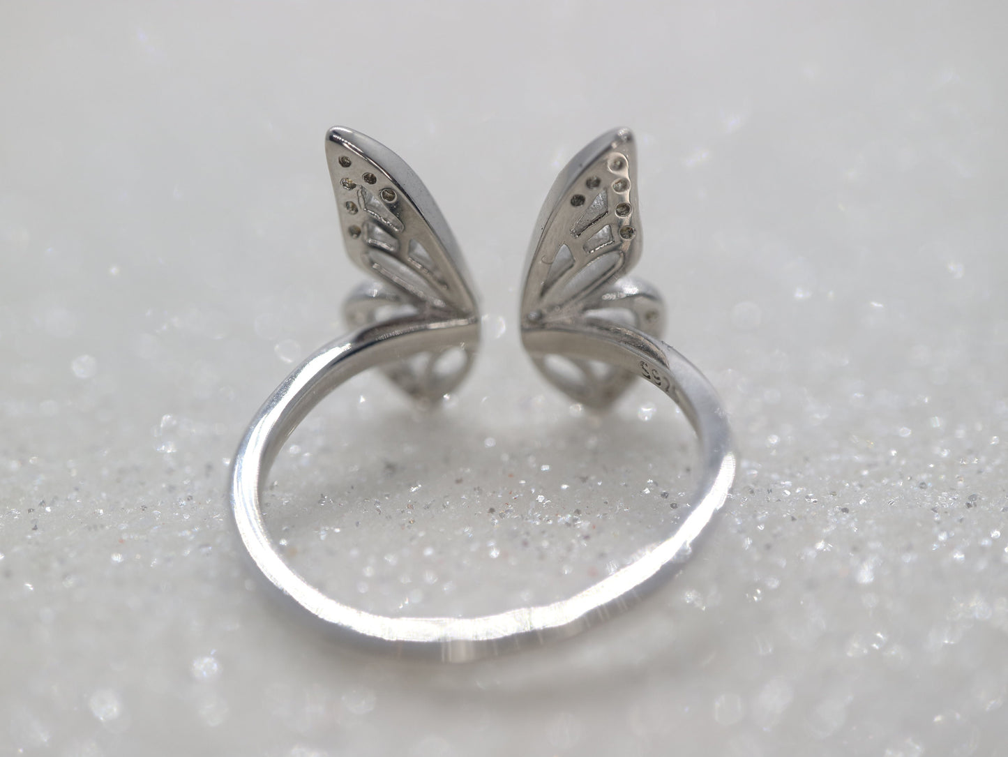 Butterfly rings, Sterling silver butterfly ring, Stackable ring, Cluster ring, Dainty ring, Open ring, Graduated gift, Gift for mom
