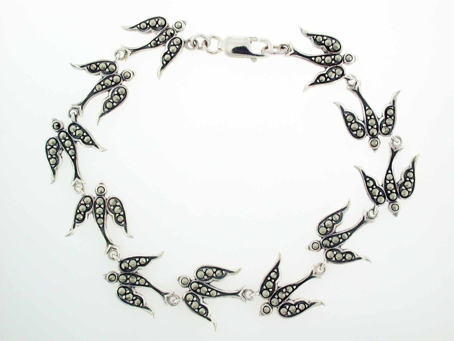 Sterling silver swallow bird bracelet