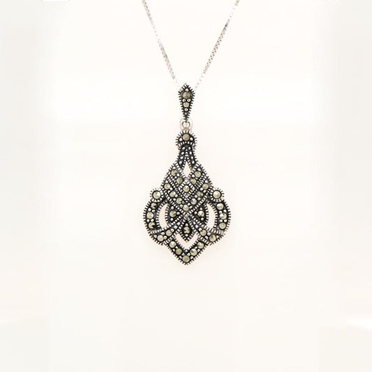 Vintage Marcasite Pendant in Silver