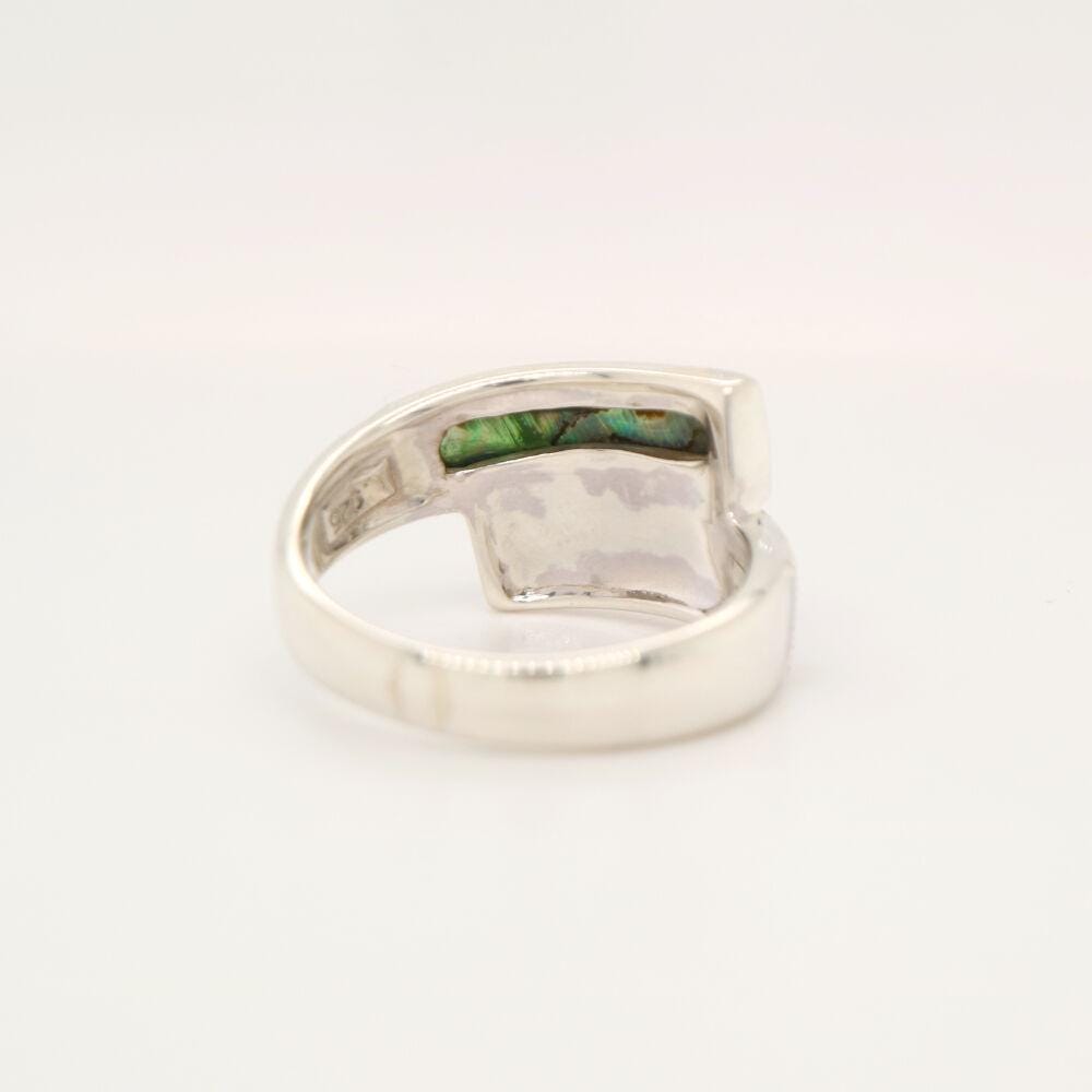 Abalone Shell and Marcasite Ring in Silver