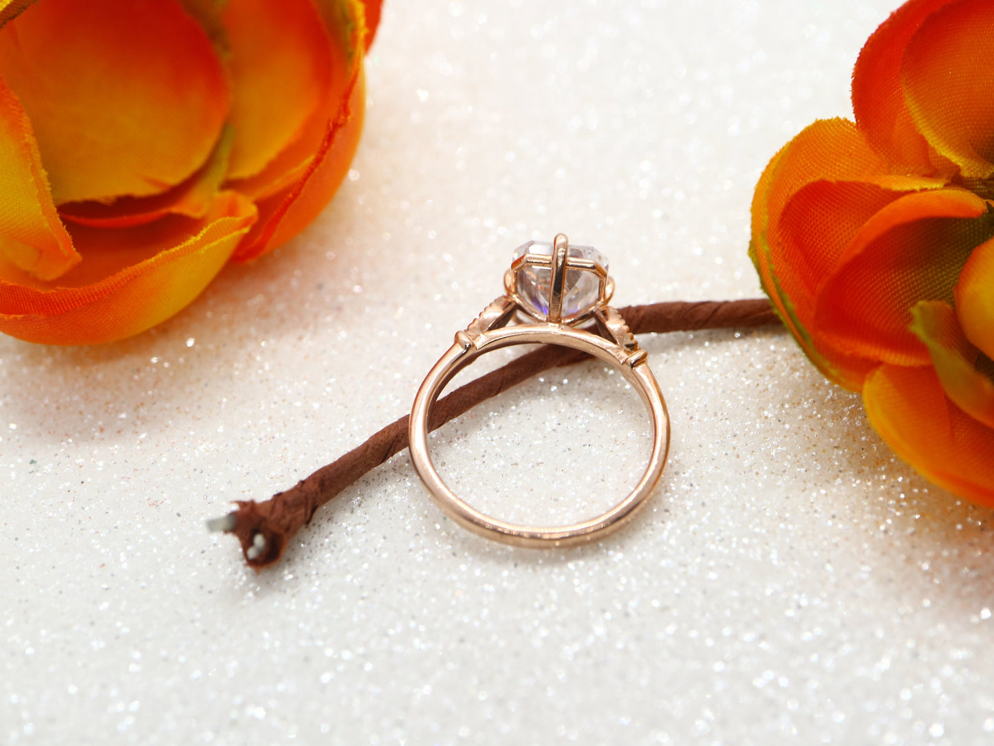 Sterling silver CZ engagement ring, Vintage silver CZ ring for women